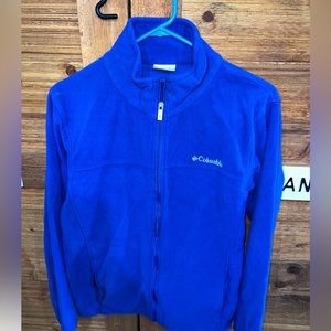 Columbia Blue Fleece Full Zip Jacket Size Medium